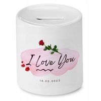 Skarbonka Prezent Walentynki I Love You Z Nadrukiem Ze Zdjęciem