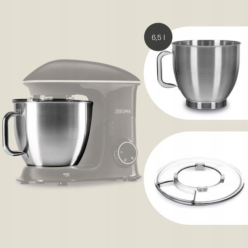 ROBOT KUCHENNY PLANETARNY MIKSER 6,5L 2200W AKCESORIA Duża Misa Czarny na Arena.pl