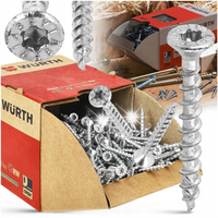 Wkręty Wkręt Meblowy Do Zawiasów Drewna Płyt 3x16 Wurth ASSY 4CS 1000 szt
