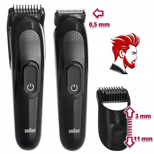 Braun Series 3 : Maszynka do włosów, Trymer, Golarka - Wszystko w jednym HQ na Arena.pl