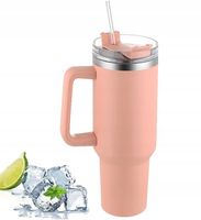 DUŻY KUBEK TERMICZNY ZE SŁOMKĄ TERMOS DO SAMOCHODU NA WODE 1200ML