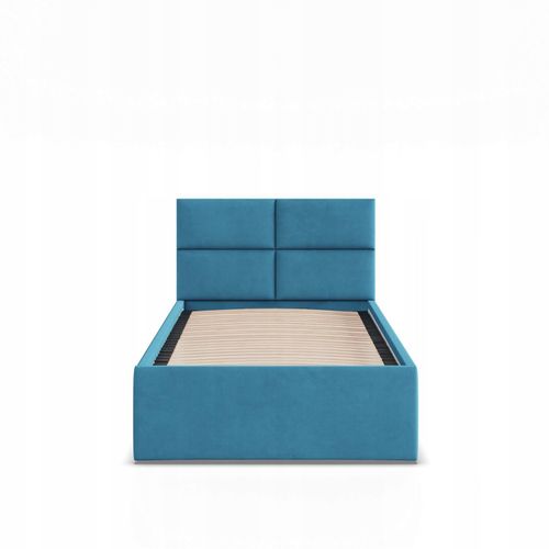 Łóżko Ramowe BORGO TURKUSOWE JEDNOOSOBOWE Tapicerowane Pojedyncze VELVET na Arena.pl
