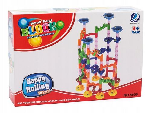 TOR KULKOWY KULODROM KLOCKI KONSTRUKCYJNE ZESTAW 105 EL KULKI 30 KULEK na Arena.pl