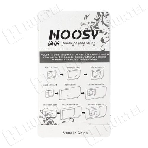 zestaw adapterów do kart nano micro sim noosy + kluczyk biały na Arena.pl
