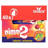 nimm2 Lizaki wzbogacone witaminami mix 4 smaków 10 g x 40 sztuk