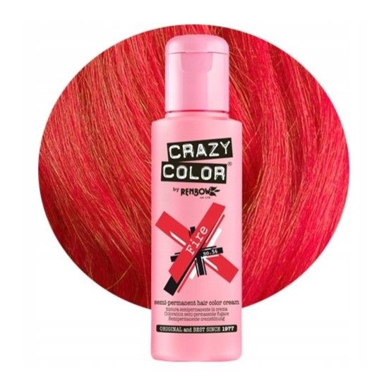 CRAZY COLOR Krem do koloryzacji włosów No. 56 - Fire - 100ml zdjęcie 1