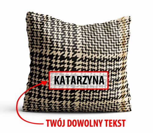 Poduszka Dekoracyjna KRATA  z Twoim napisem KR13 na Arena.pl