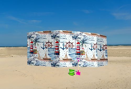 PARAWAN PLAŻOWY Morze z indywidualnym napisem 4 PANELE 55.4 na Arena.pl