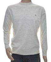 Sweter męski gładki wełniany pod szyję melanż 3XL