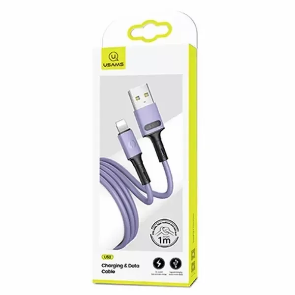 USAMS Kabel U52 lightning 2A Fast Charge 1m purpurowy zdjęcie 1