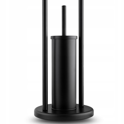 Stojak na papier toaletowy i szczotkę do WC czarny łazienkowy loft uchwyt na Arena.pl