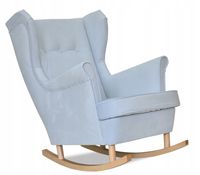 Fotel uszak ARI bujany skandynawski  błękitny jasno nieb