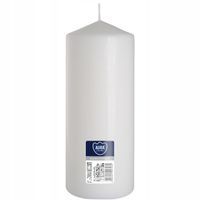 BIAŁA DUŻA Świeca walec bezzapachowa ŚWIECZKA PARAFINOWA 20CM 90H 800G