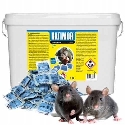 RATIMOR Trutka na szczury i myszy pasta - Trucizna Brodifakum 29ppm na Arena.pl