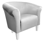 Fotel Milo nogi białe szary MG39