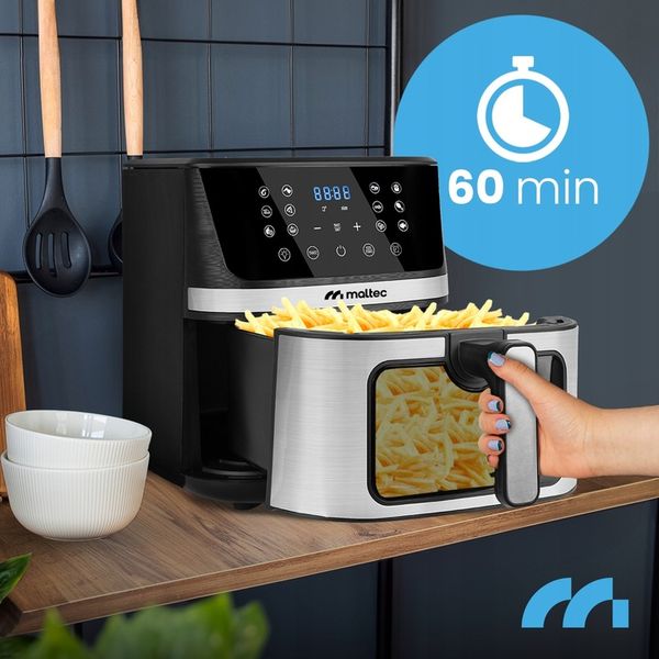 FRYTKOWNICA BEZTŁUSZCZOWA FRYTOWNICA AIR FRYER DUŻA 7L MOCNA 1800W zdjęcie 11