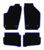 Dywaniki welurowe CARLUX-BLUE VW Fox 2005-2011 czarne/niebieskie