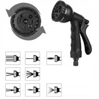 WĄŻ OGRODOWY ELASTYCZNY ROZCIĄGLIWY 45M + UCHWYT ZŁĄCZKI PISTOLET