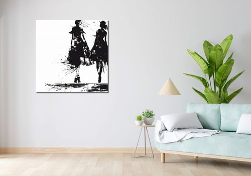 Obraz 90x90cm Atramentowy Przerys na Arena.pl
