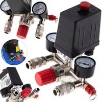 WYŁĄCZNIK CIŚNIENIOWY DO KOMPRESORA 230V PRESOSTAT TRÓJNIK ROZDZIELACZ