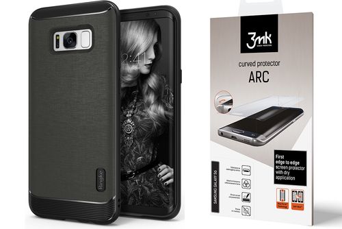 SZARE ETUI RINGKE FLEX GALAXY S8 PLUS+FOLIA 3D na Arena.pl