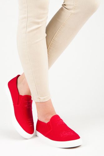 CZERWONE TRAMPKI SLIP ON Rozmiar - 39 na Arena.pl
