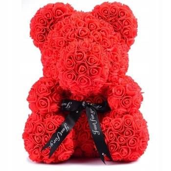 Miś z róż - 25cm na Arena.pl