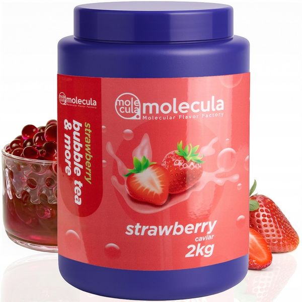 Molecula - KULKI do BUBBLE TEA - 2kg - MOLEKULARNY KAWIOR - TRUSKAWKA zdjęcie 1
