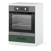 Szafka Kuchenna Stojąca Z Blatem Pod Piekarnik 60cm Blande Biała Zieleń