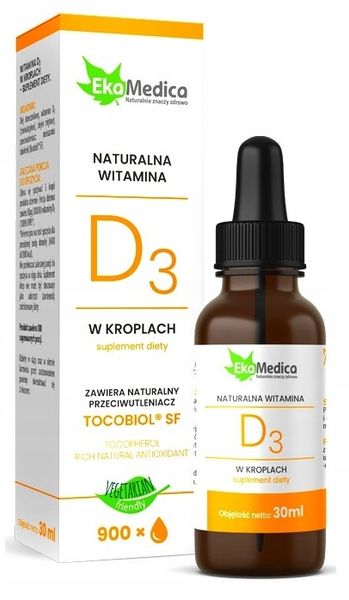 NATURALNA WITAMINA D3 2000IU FORTE krople 900 krop zdjęcie 1