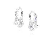 RODOWANE SREBRNE KOLCZYKI KÓŁKA WZOREK KULECZKI