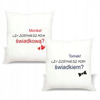Poduszka z nadrukiem PREZENT dla ŚWIADKOWEJ