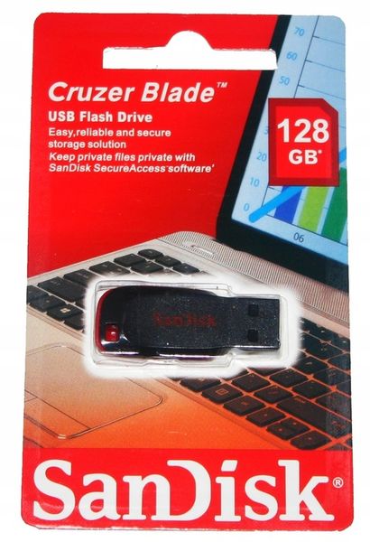 Pendrive - SanDisk 128Gb. Cruzer Blade. zdjęcie 2