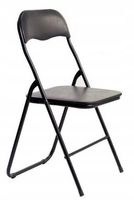 KRZESŁO KRZESEŁKO SKŁADANE OGRODOWE BIUROWE CZARNE