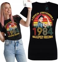 KOSZULKA DAMSKA URODZINY 40 LAT MODNA PREZENT S