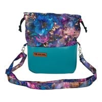 Torebka Chabrowe Kwiaty Mała Sakiewka