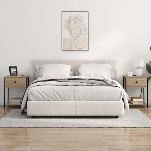 Nocna szafka z stacją ładującą z szufladą 2 pcs dąb sonoma na Arena.pl