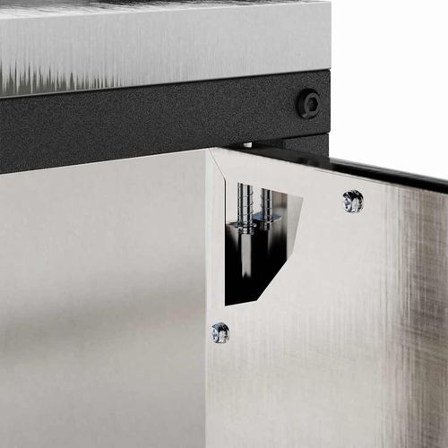 Szafka do przechowywania w kuchni Srebrny Stal nierdzewna na Arena.pl