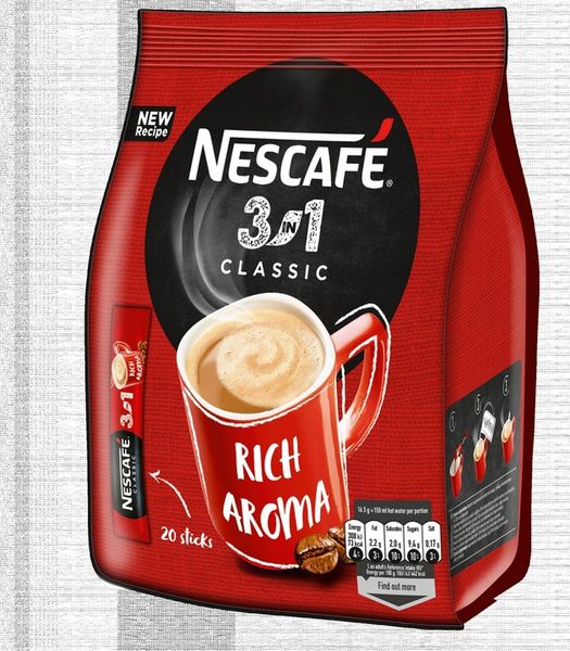 Nescafé 3in1 Classic Rozpuszczalny napój kawowy 330 g (20 x 16,5 g) zdjęcie 3