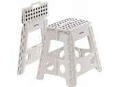 Taboret stołek składany antypoślizgowy krzesło podest 150kg 39cm biały