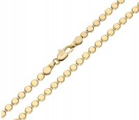 Łańcuszek złoty 50 cm 3,4 mm Stal 316 L wzór monetki