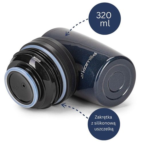 KUBEK TERMICZNY TERMOS BUTELKA BIDON NA KAWĘ HERBATĘ SZCZELNY 320ml KAMILLE na Arena.pl