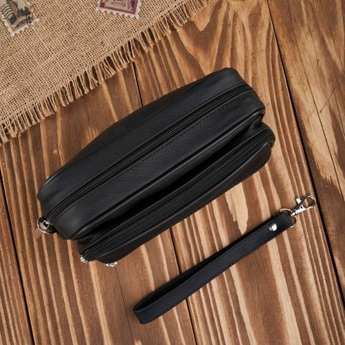 saszetka męska skórzana do ręki praktyczna pojemna czarna abruzzo abr-13 na Arena.pl