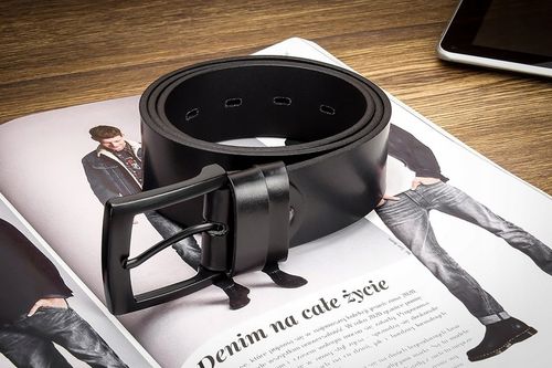 Męski Pas SKÓRZANY do Spodni JEANS szeroki 120cm na Arena.pl