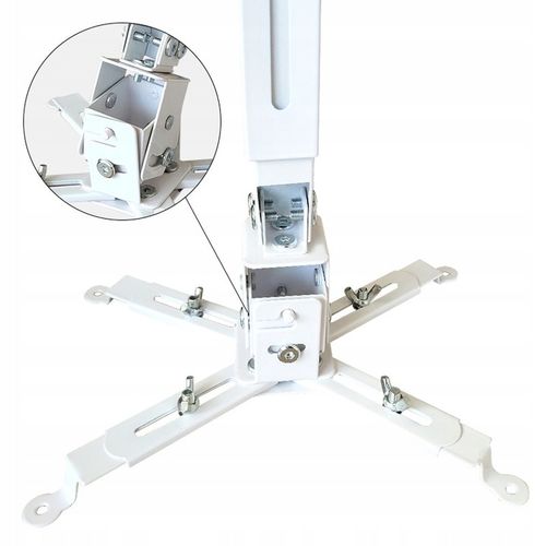 UCHWYT WIESZAK DO PROJEKTORA SUFITOWY ŚCIENNY 3w1 BIAŁY na Arena.pl