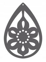 Zawieszka dekor ozdoba ażurowa dekoracja Z7 szara