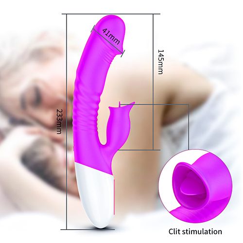wibrator silicon, vibrator 7 function and heating mode, purple na Arena.pl
