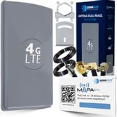 ANTENA DUAL WZMACNIACZ INTERNET 3G 4G LTE + 50dBi