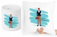 Dla Architekta Zestaw Poduszka + Skarbonka Prezent Z Nadrukiem Ze Zdjęciem