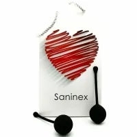 saninex clever czarna kulka intymna z silikonu medycznego 120mm